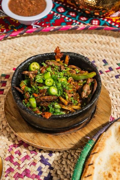 Sizzling lamb galaba